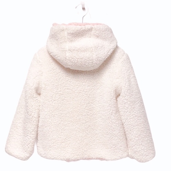 Me Jane Two Tone Plush Sherpa Girls Jacket - Picture 2 of 5